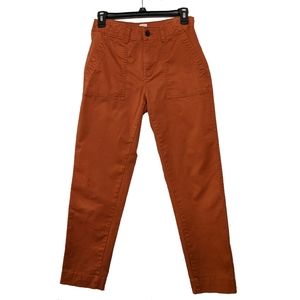 GAP Utility Girlfriend Khakis in Stretch Twill with Washwell - Rusty Orange